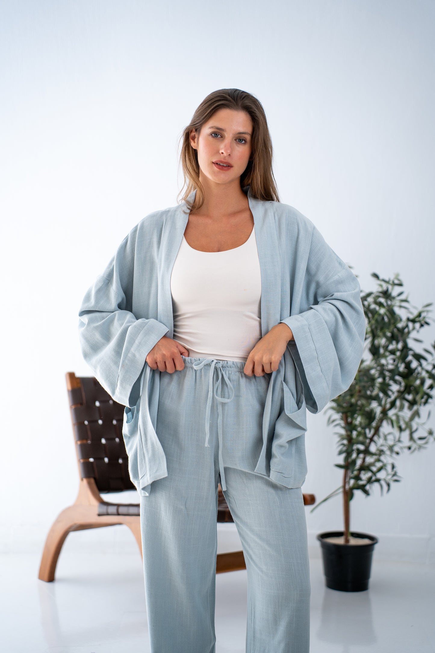Baby blue cardigan