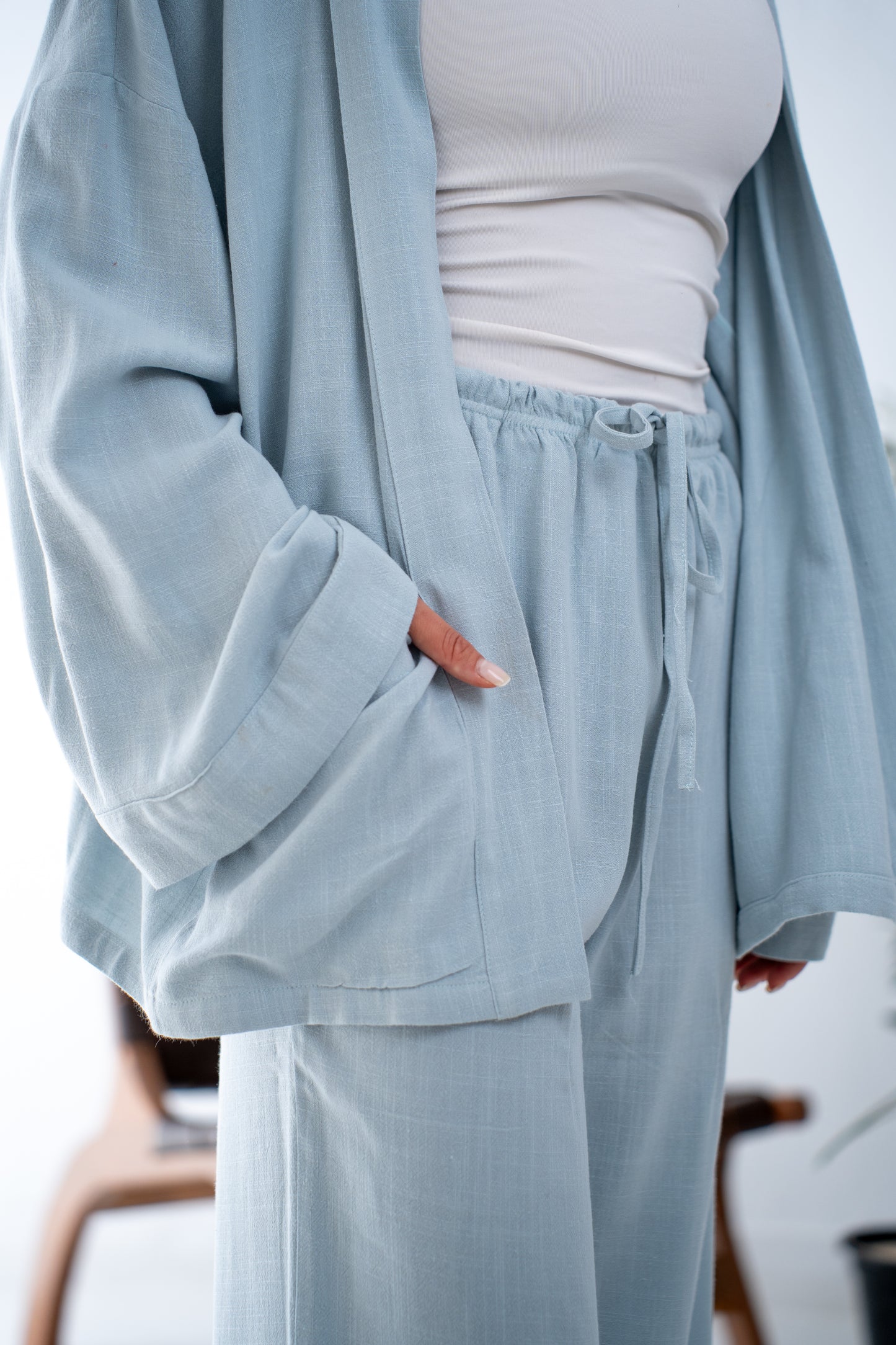 Baby blue cardigan