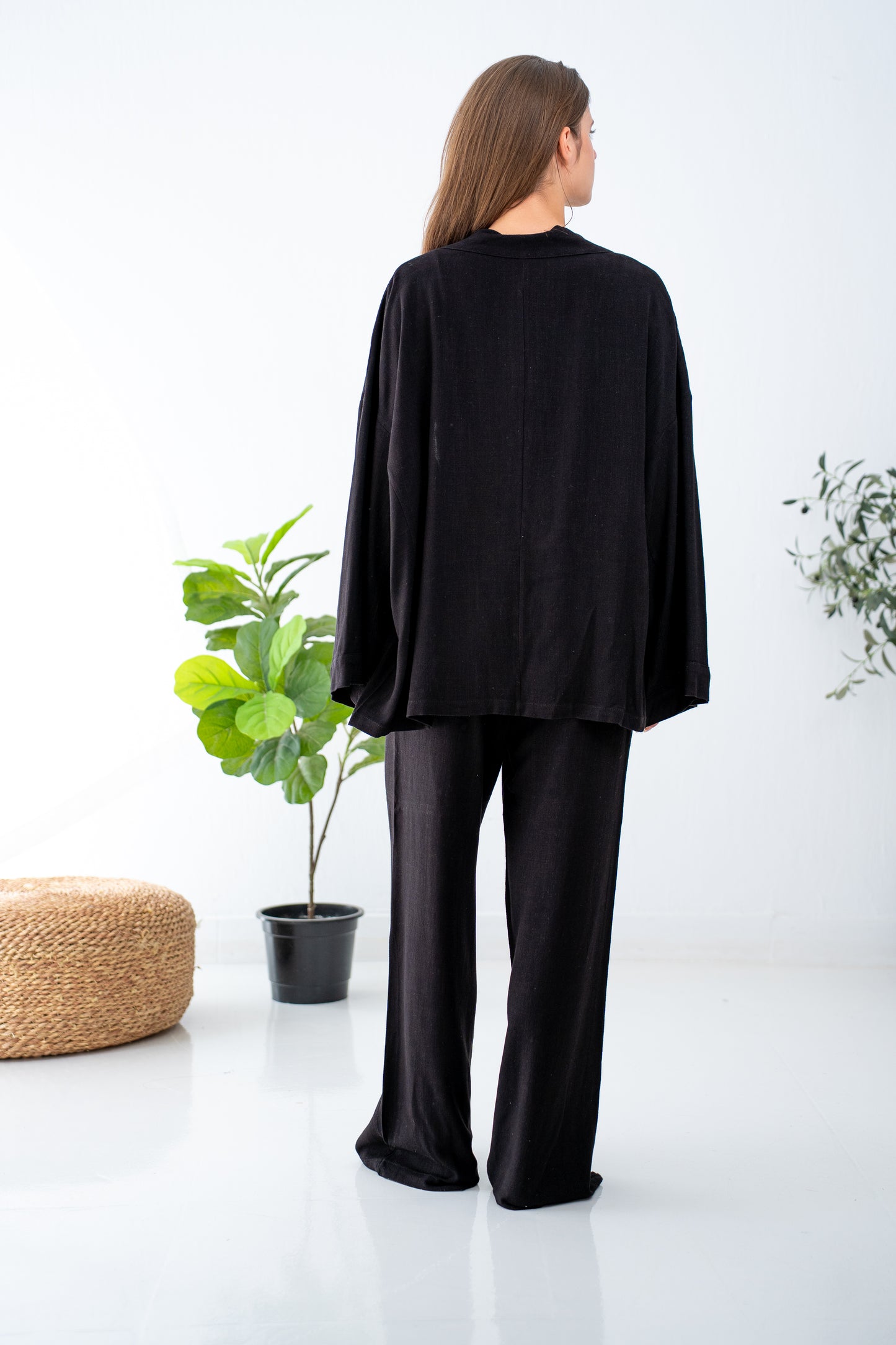Liquorice linen Cardigan