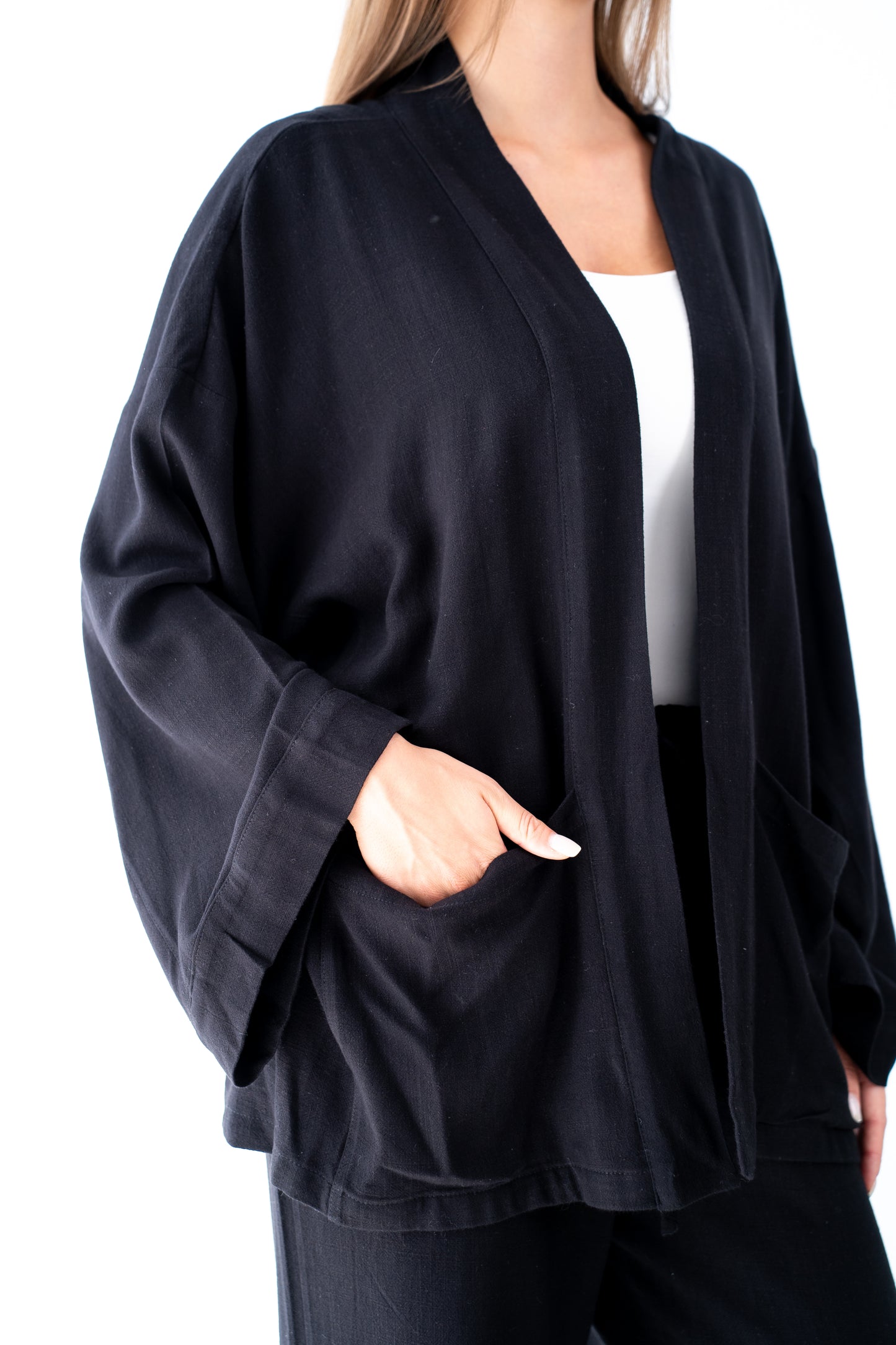 Liquorice linen Cardigan