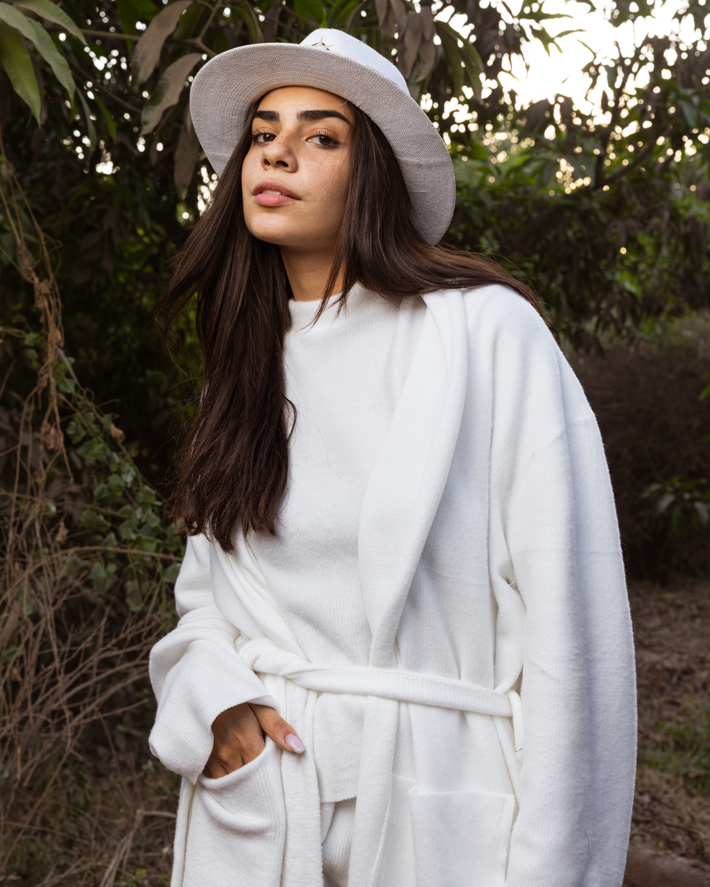 White winter coat