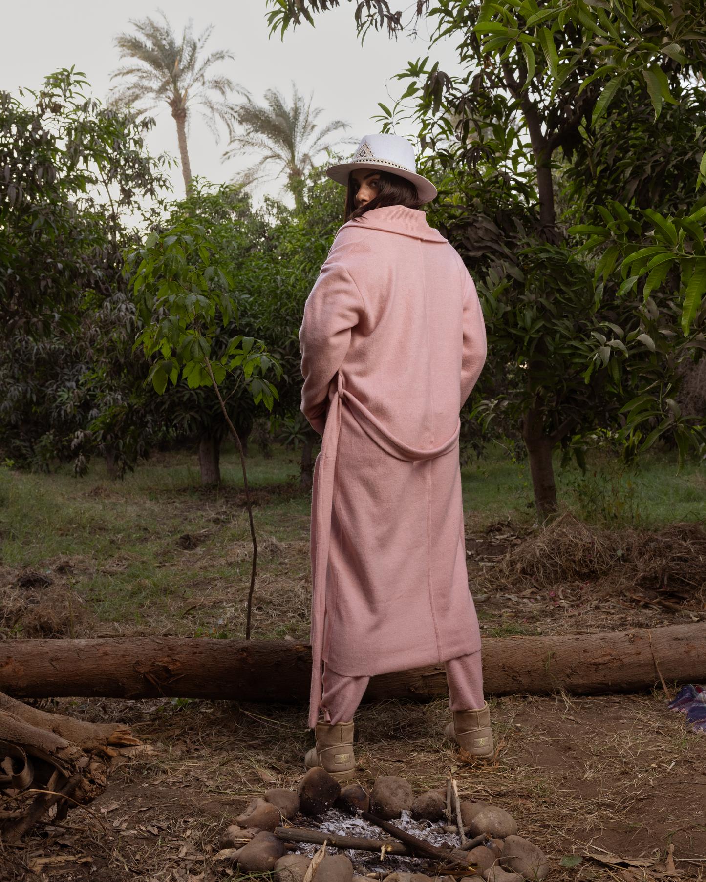 Pink winter coat