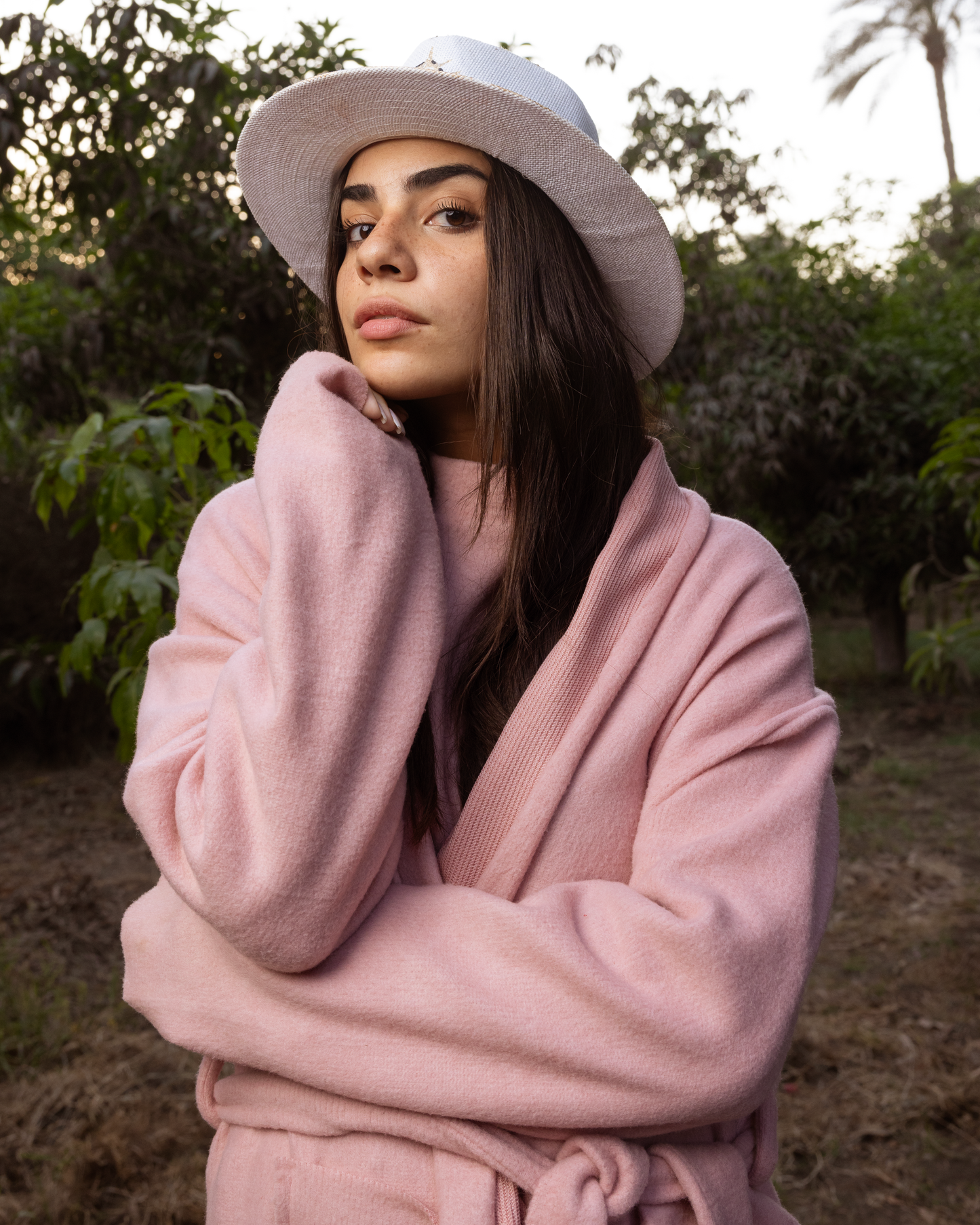 Pink winter coat