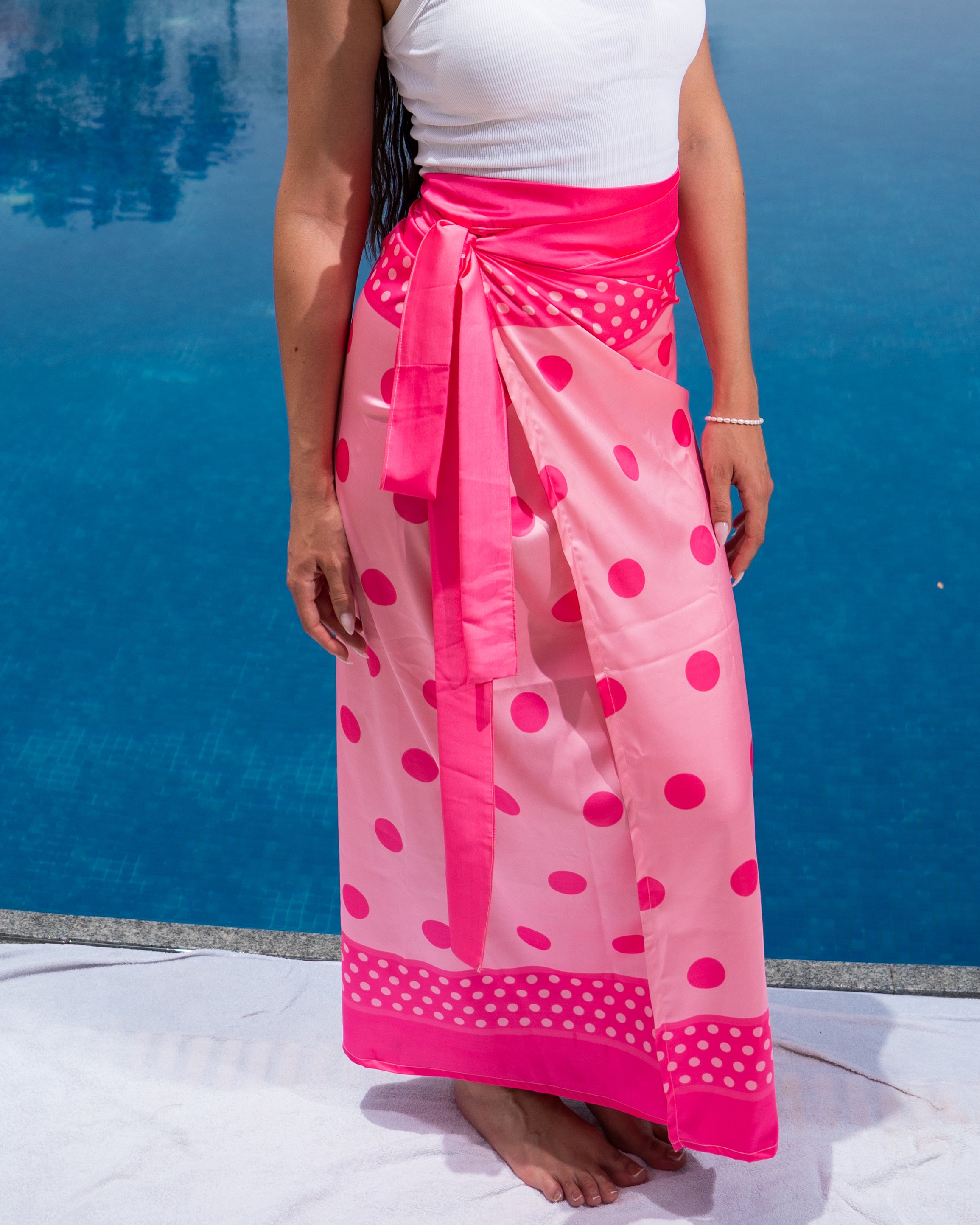 Pink Polka dots cover up