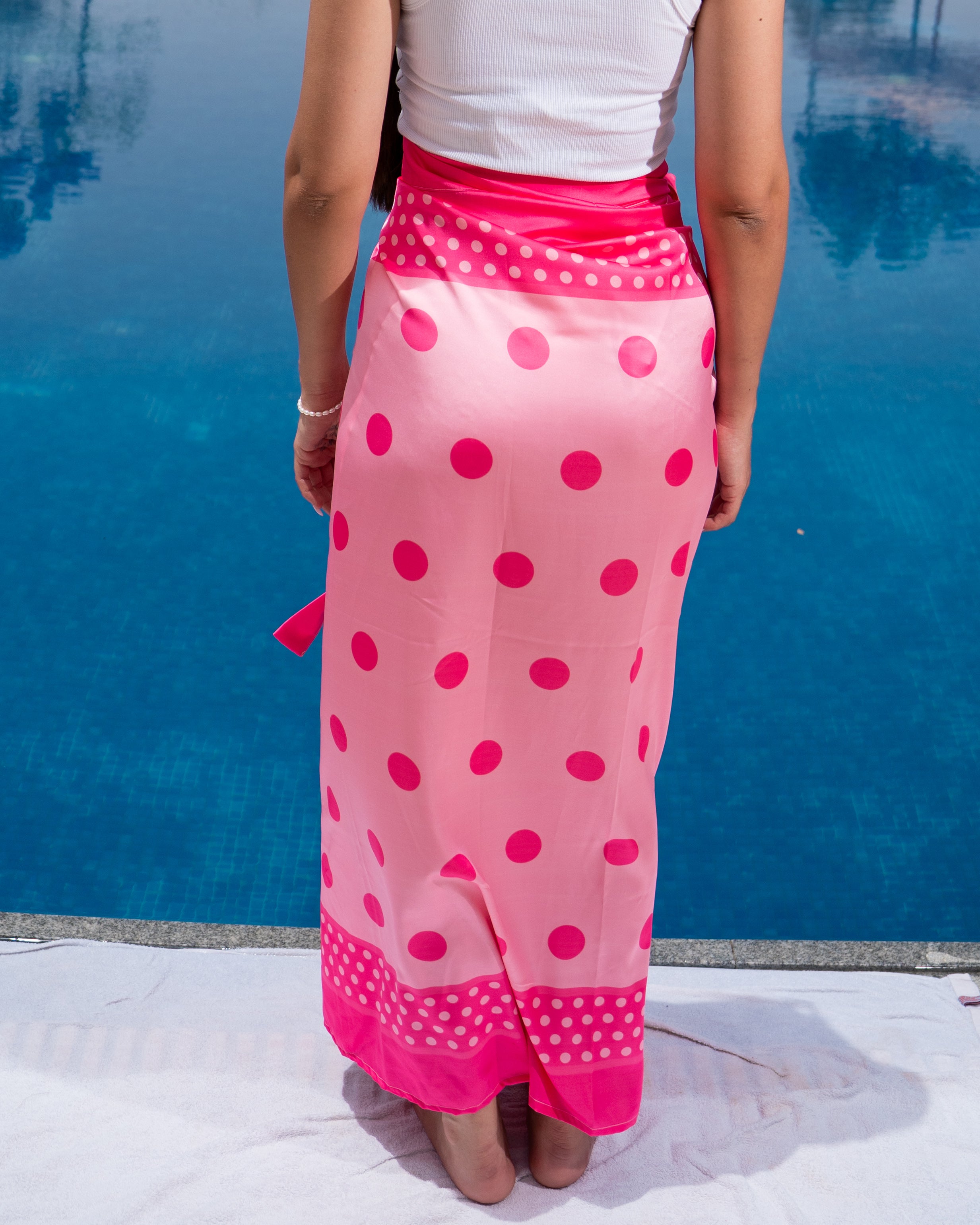 Pink Polka dots cover up