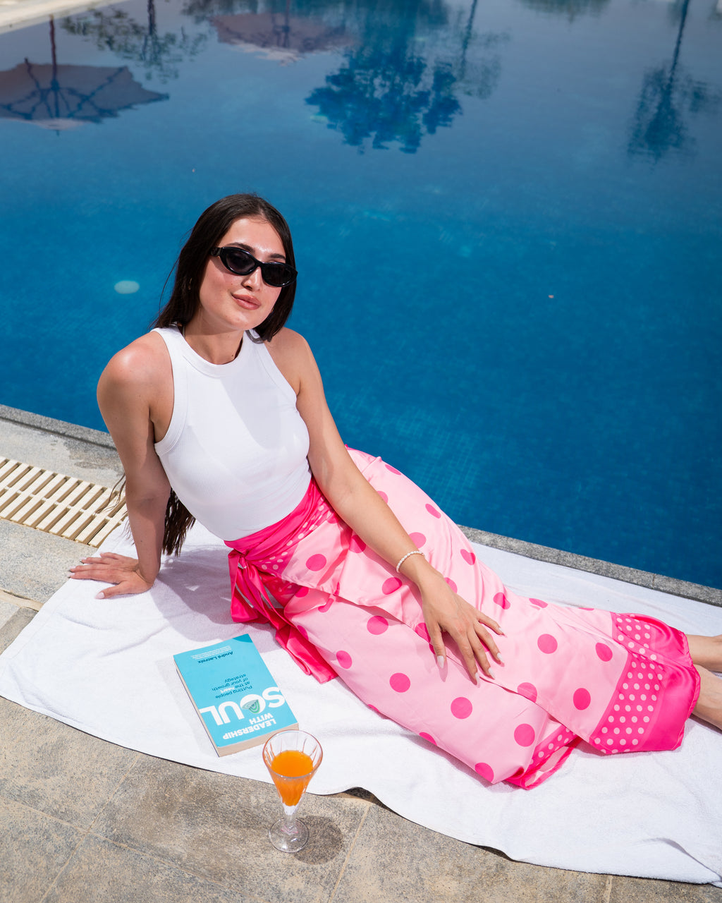 Pink Polka dots cover up
