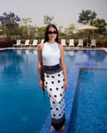 White polka dots cover up