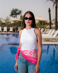 Pink polka dots scarf