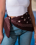 Brown polka dots scarf