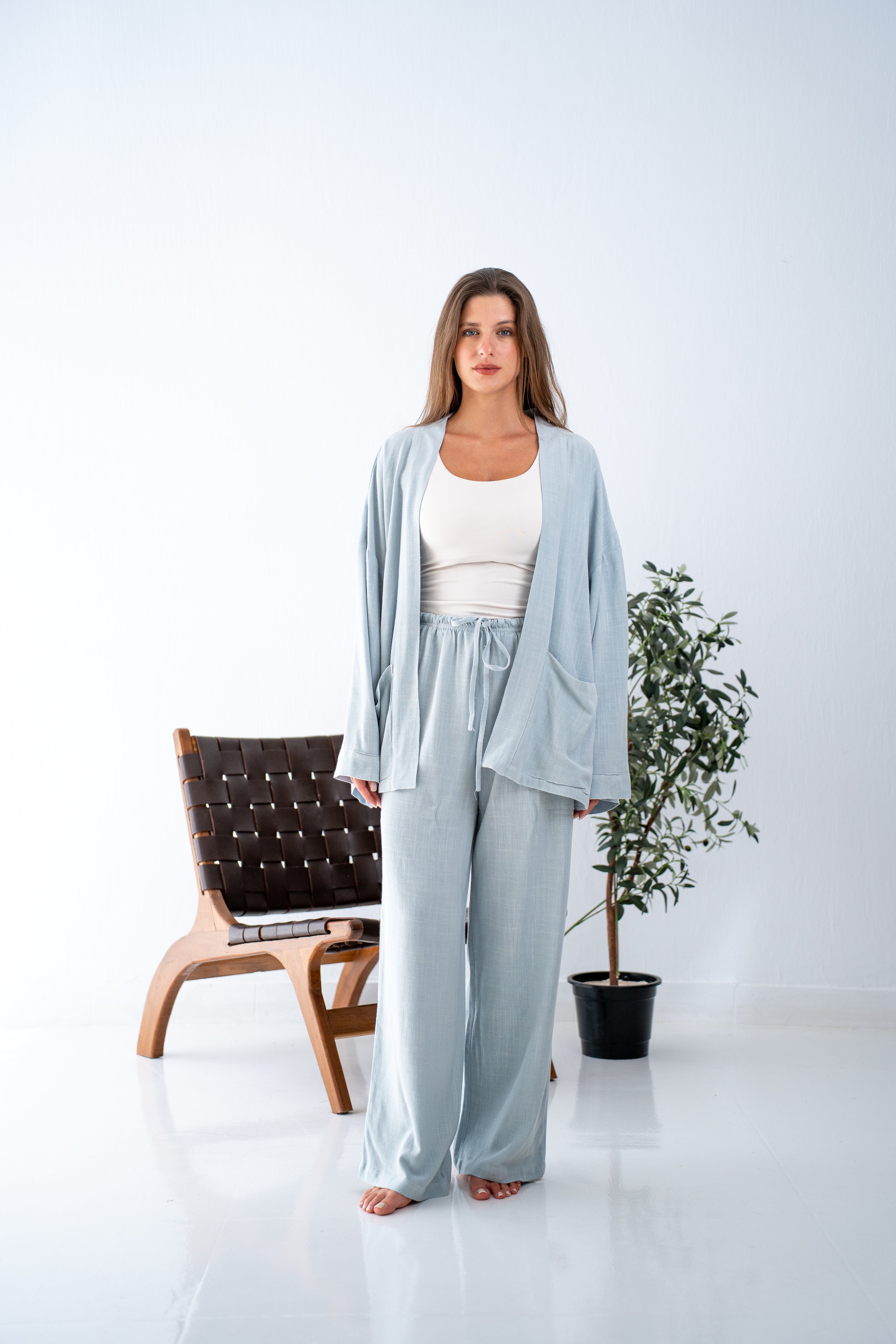 Baby blue cardigan