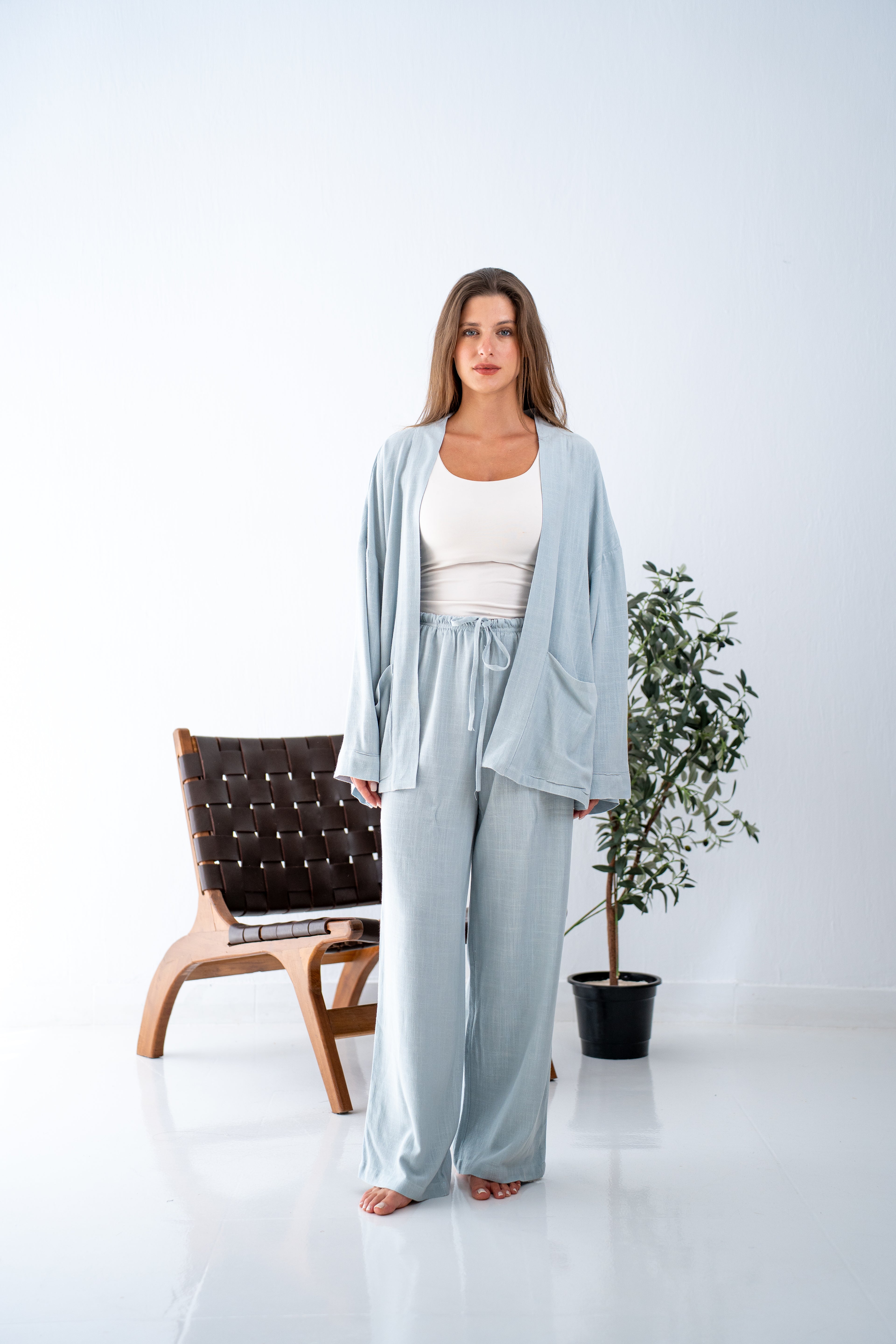 Baby blue cardigan