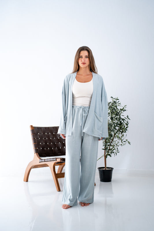 Baby blue cardigan