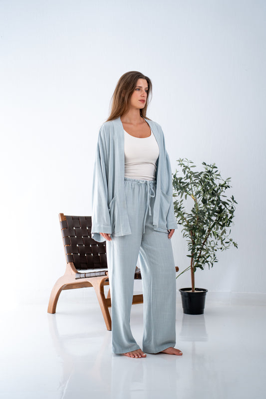 Baby blue cardigan