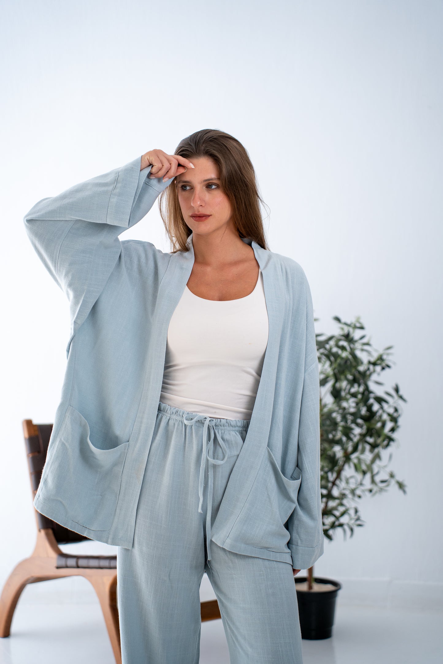 Baby blue cardigan