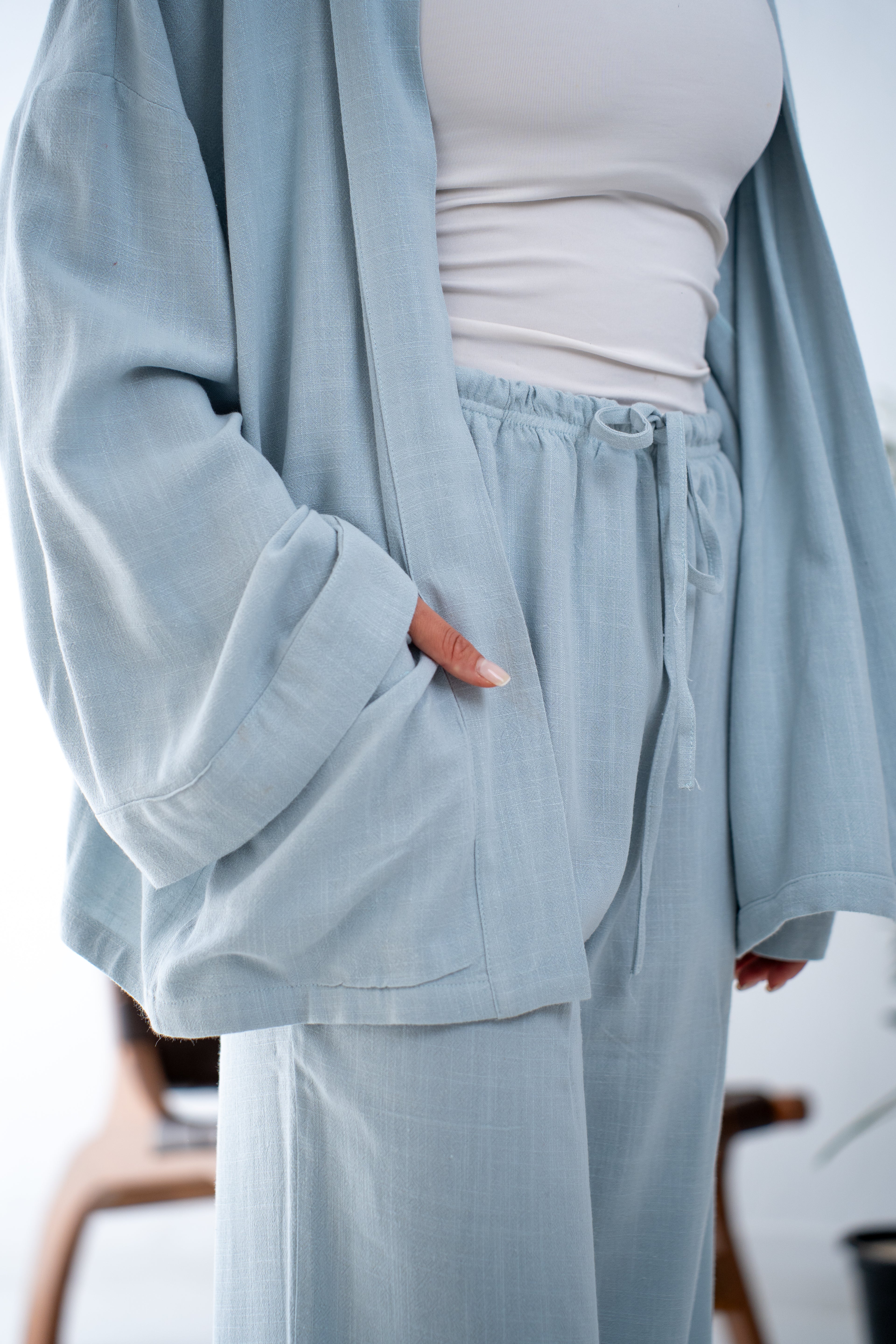 Baby blue cardigan