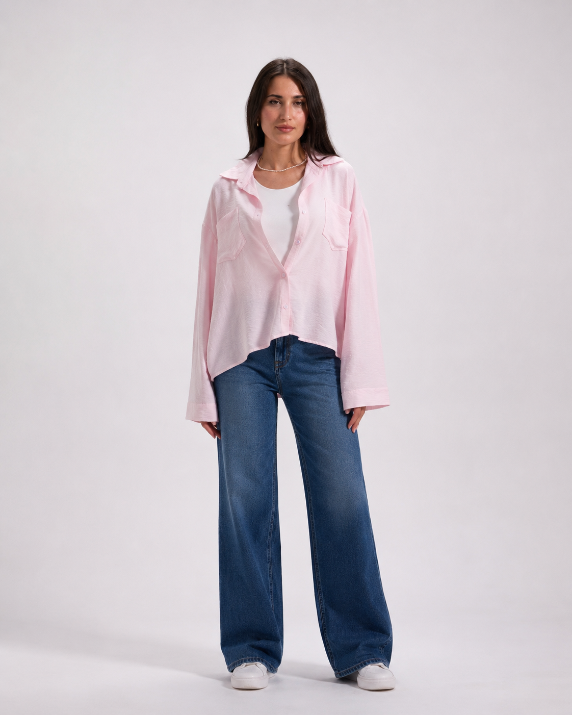 Pink linen shirt