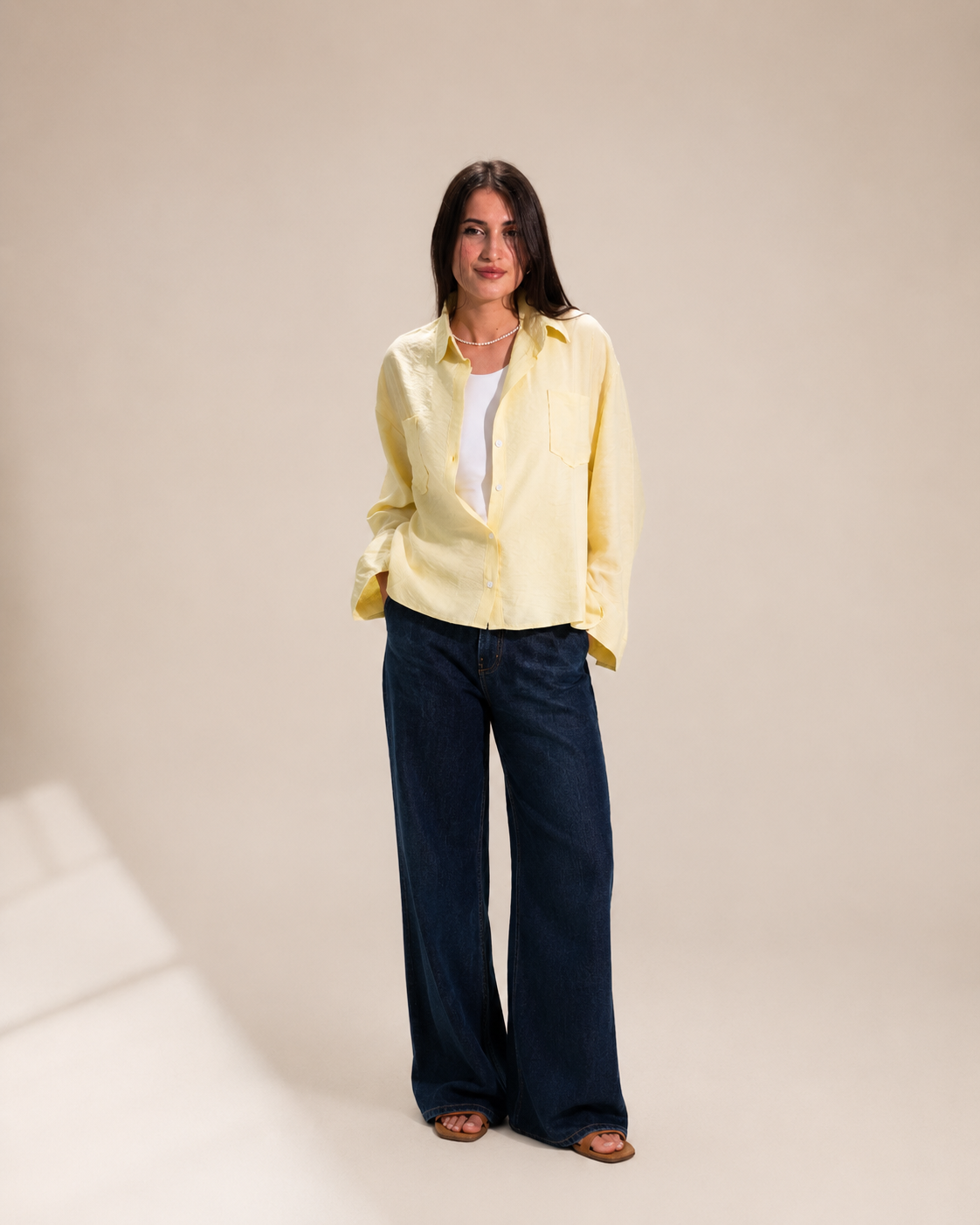 Yellow linen shirt