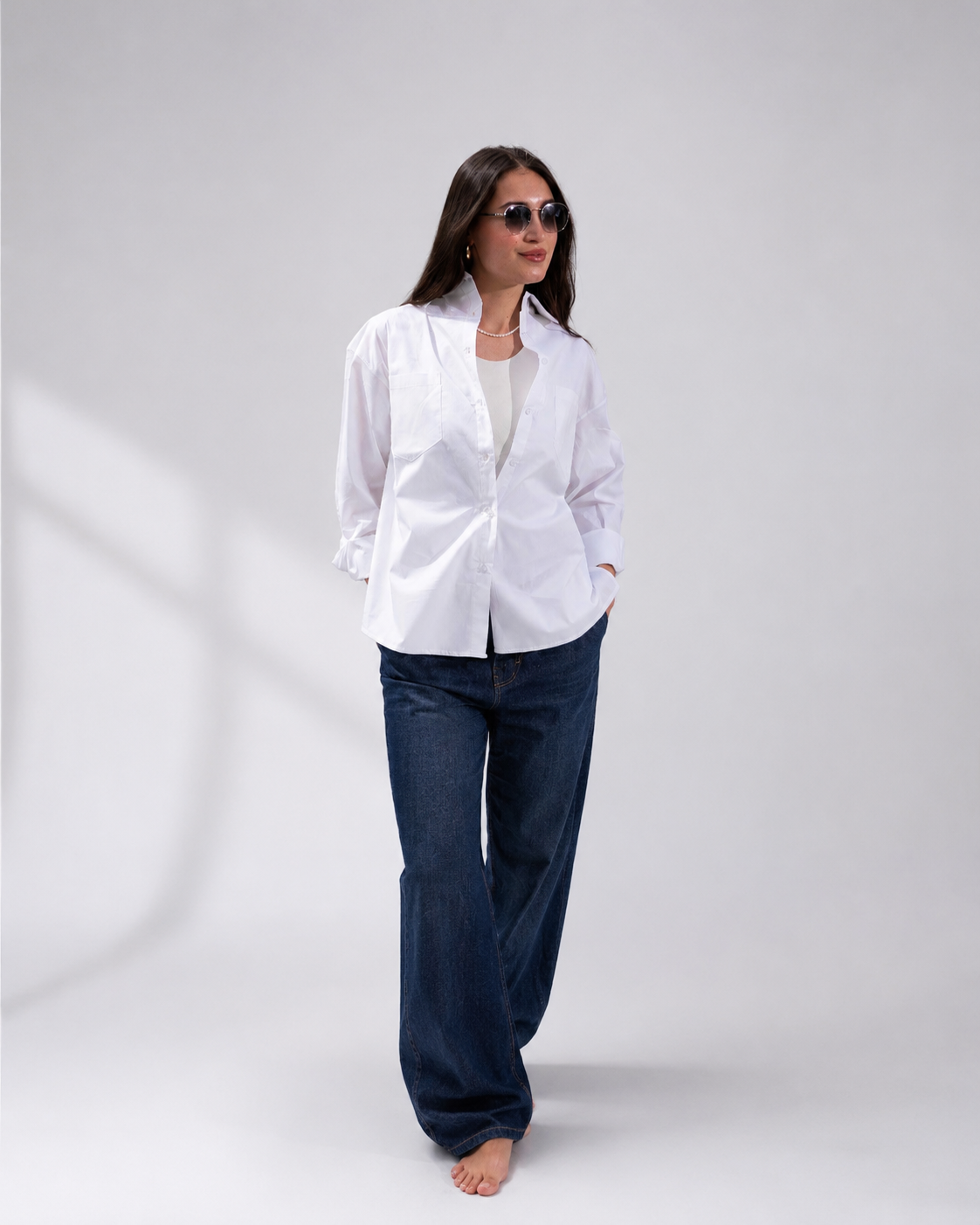 White poplin shirt