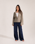 Olive linen shirt