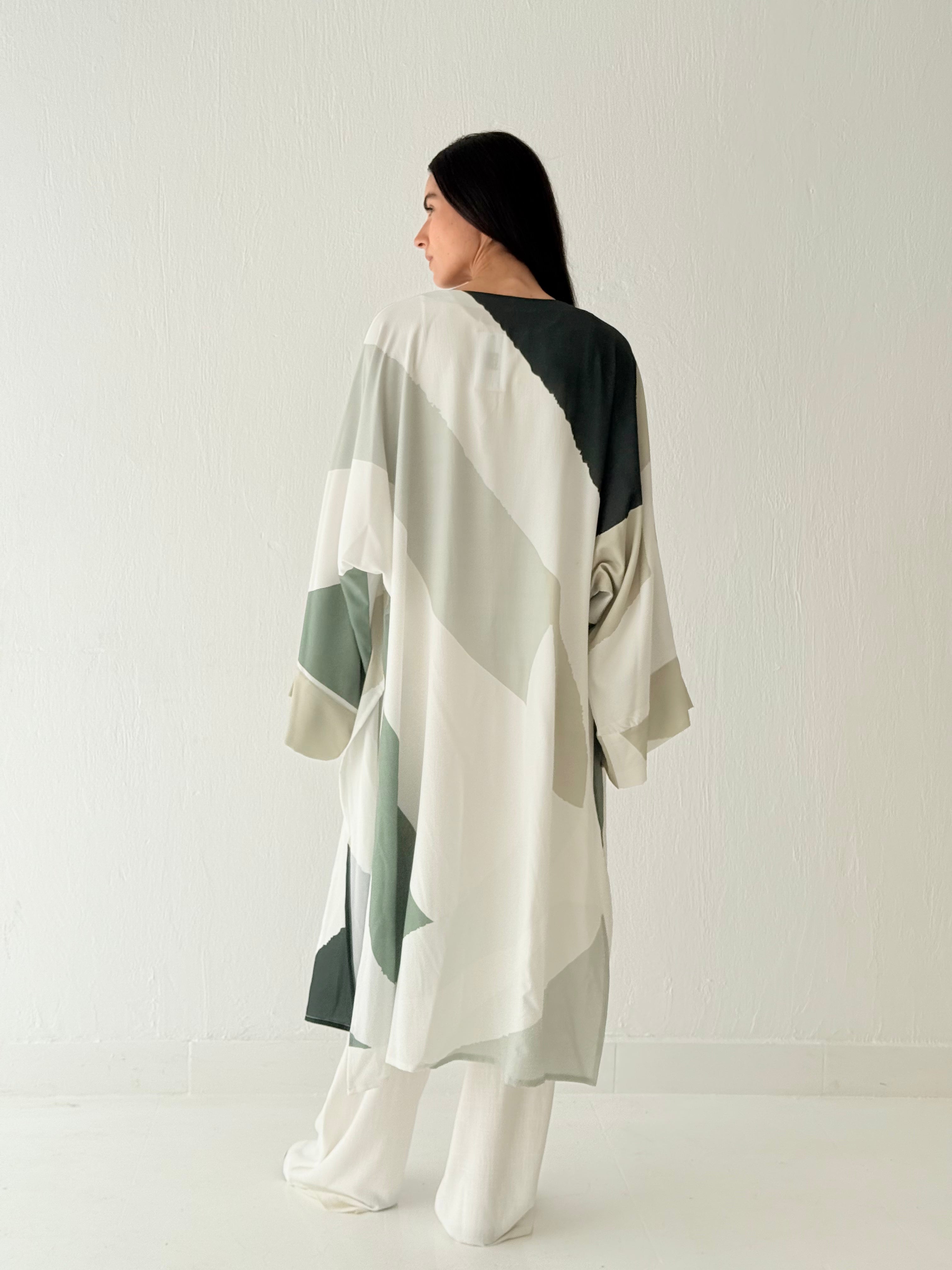 Olive natural kimono