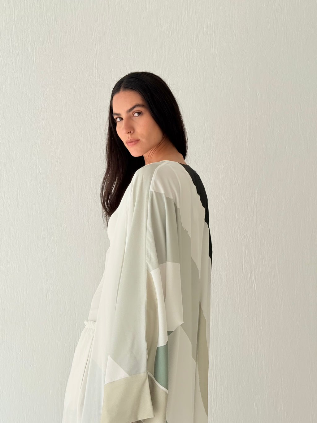 Olive natural kimono