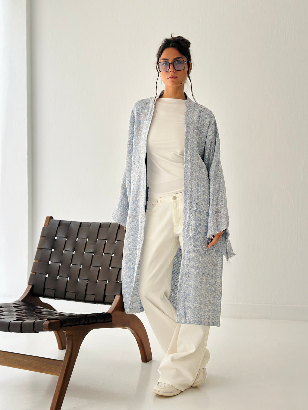 Baby blue kimono