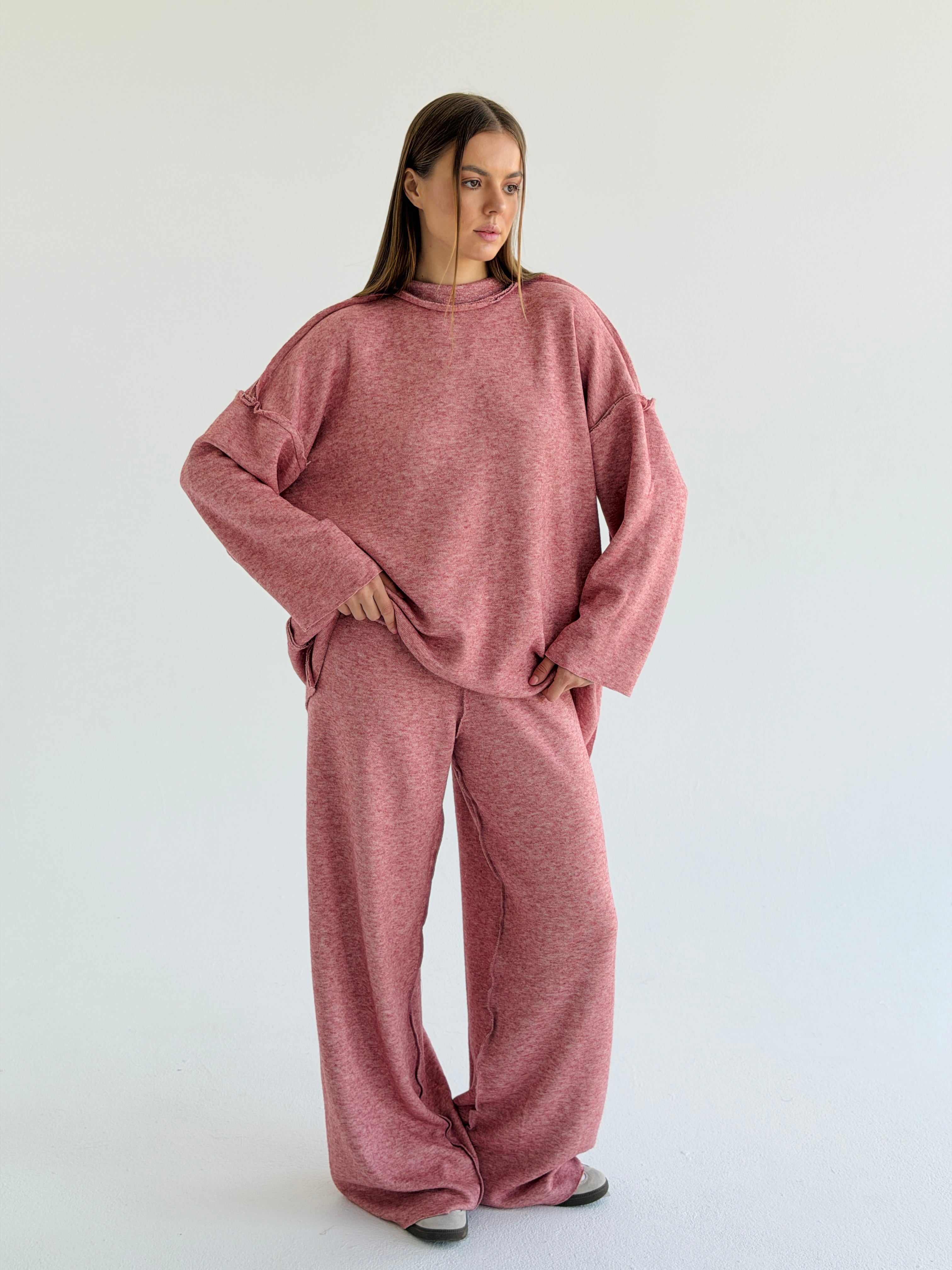 Double face winter set - Hot pink