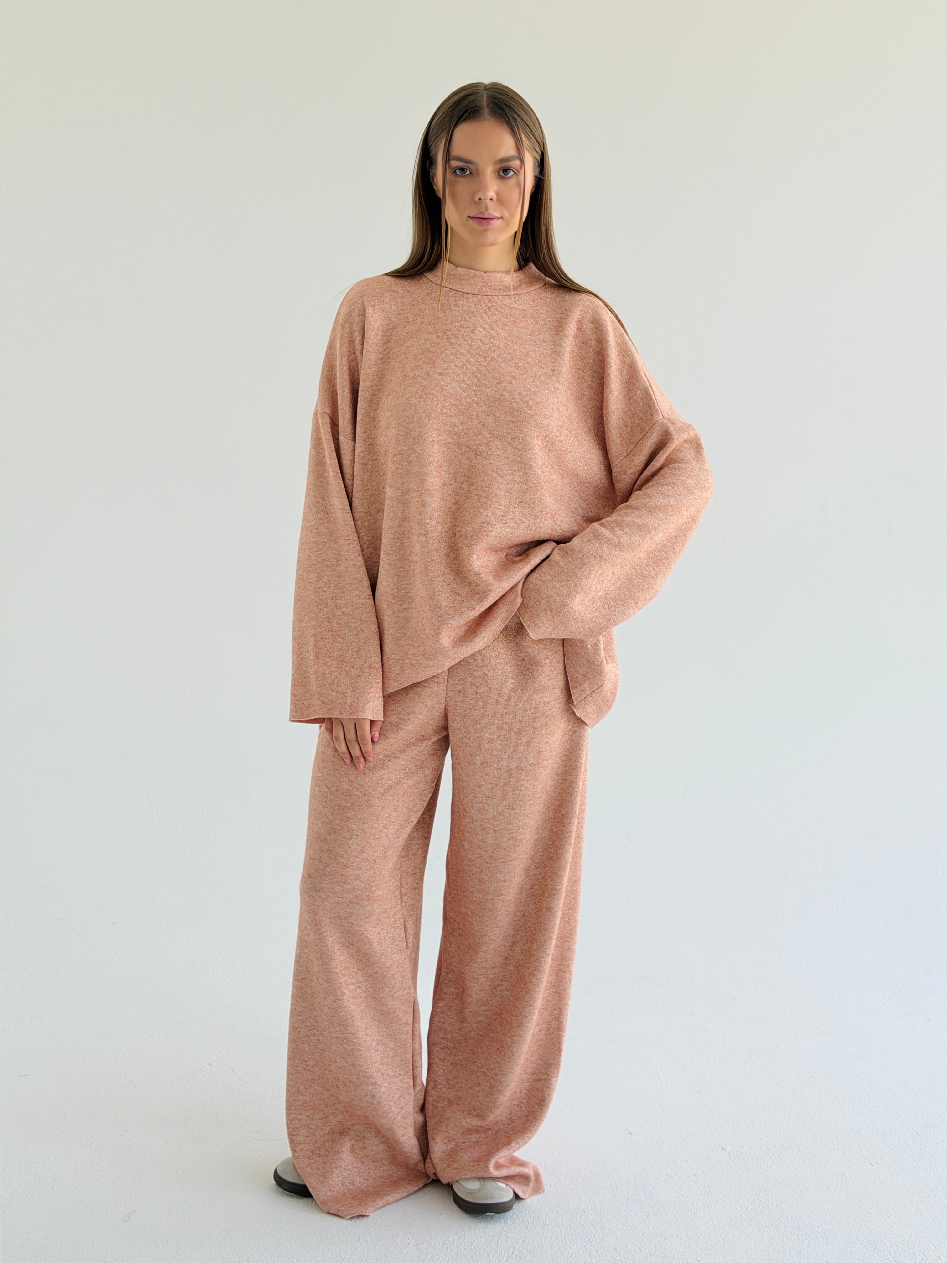 Double face winter set - Light peach