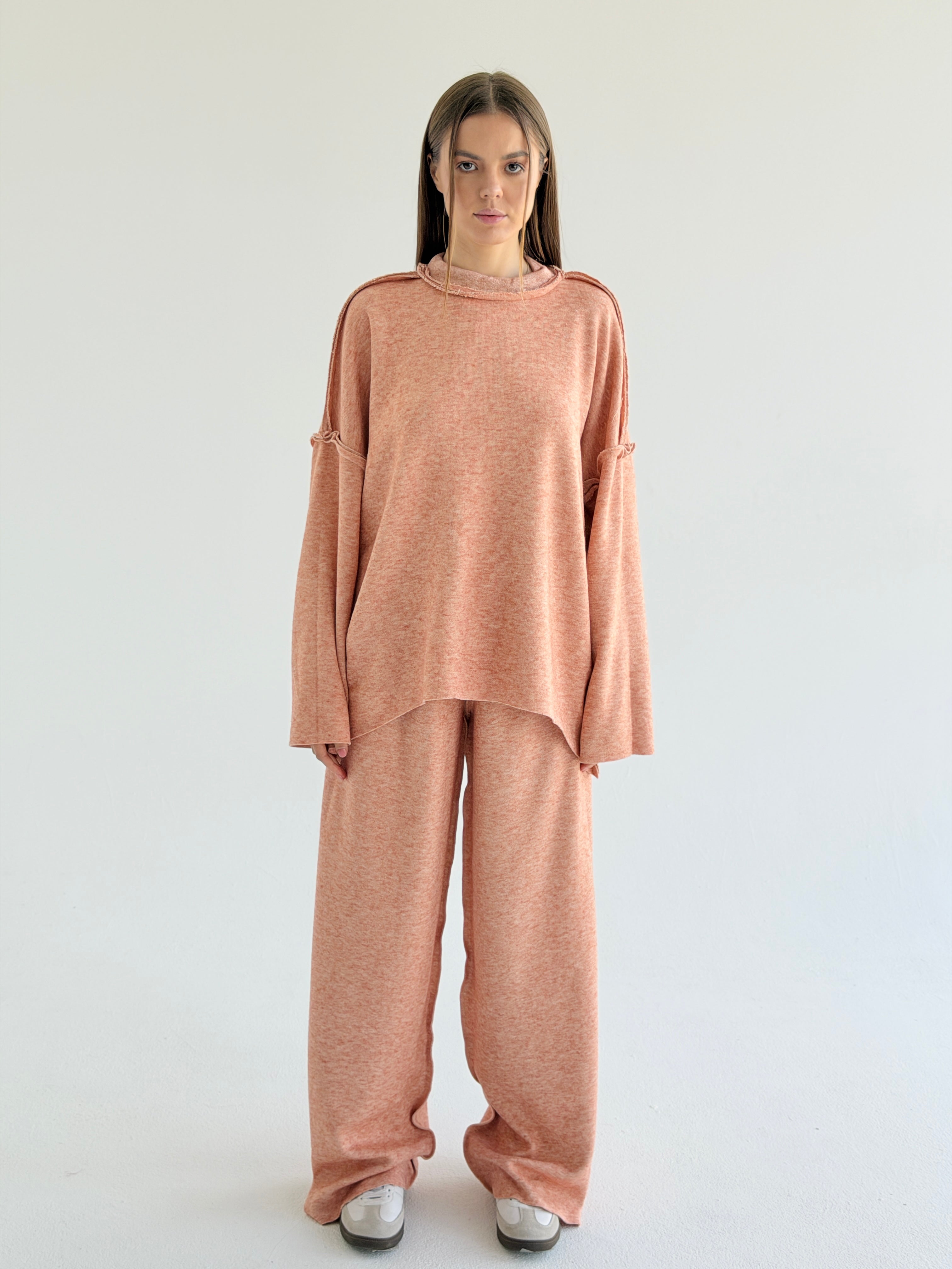 Double face winter set - Light peach