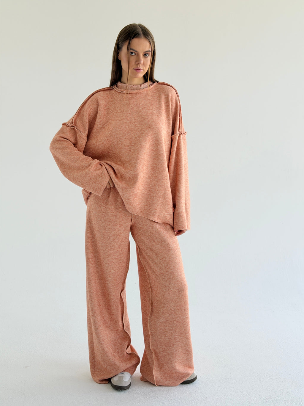 Double face winter set - Light peach