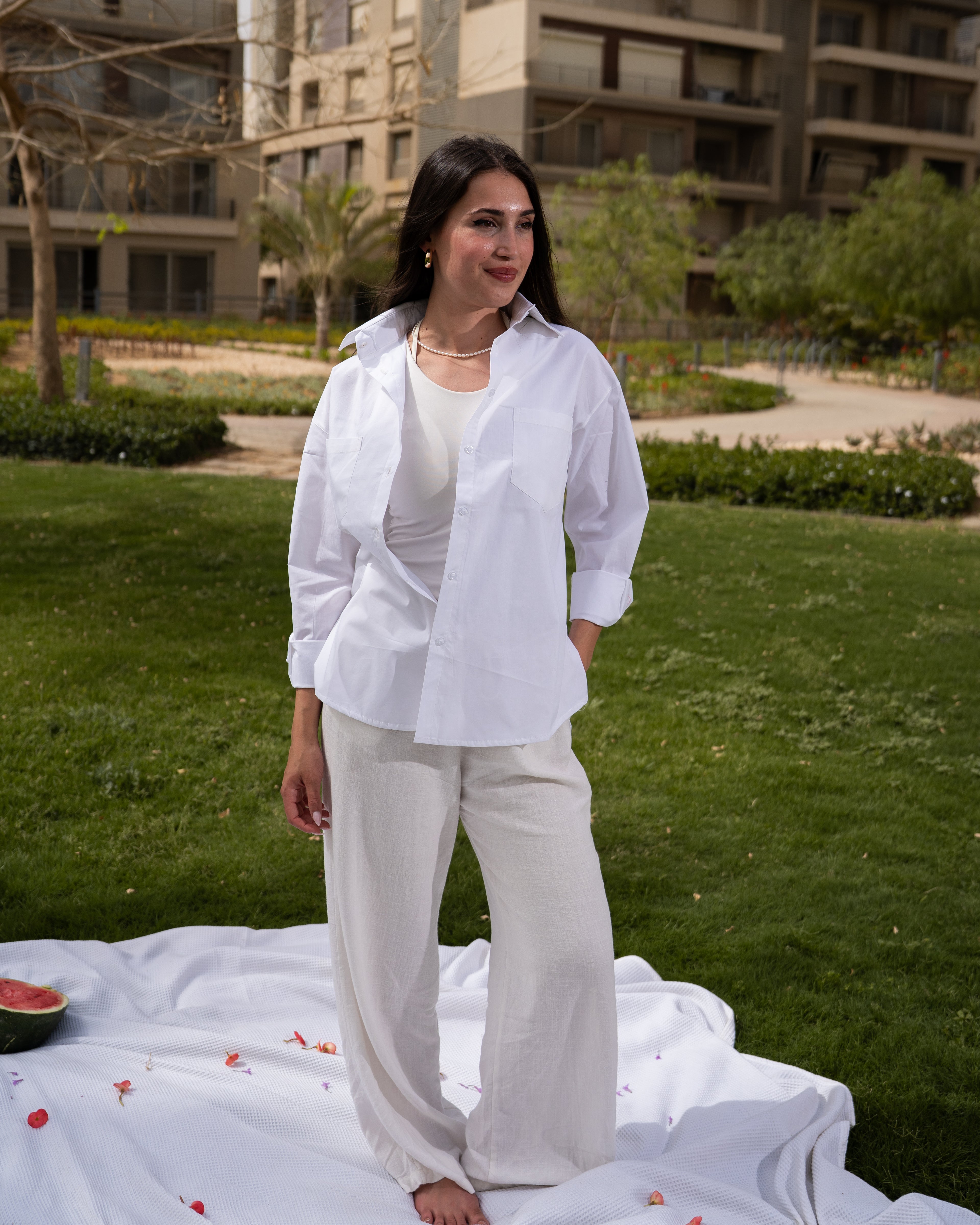 White poplin shirt