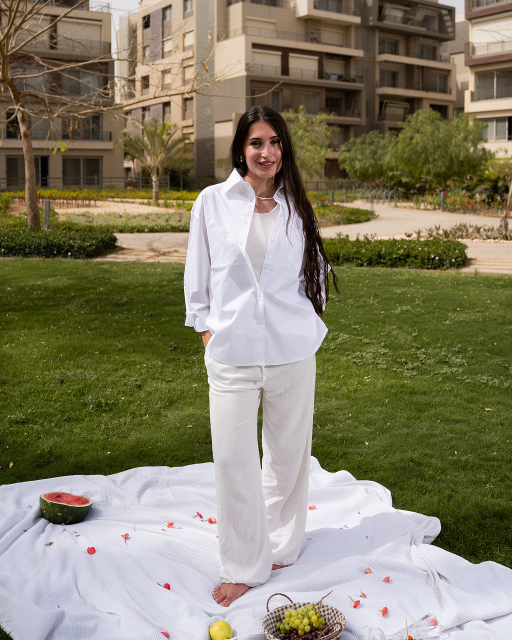 White poplin shirt