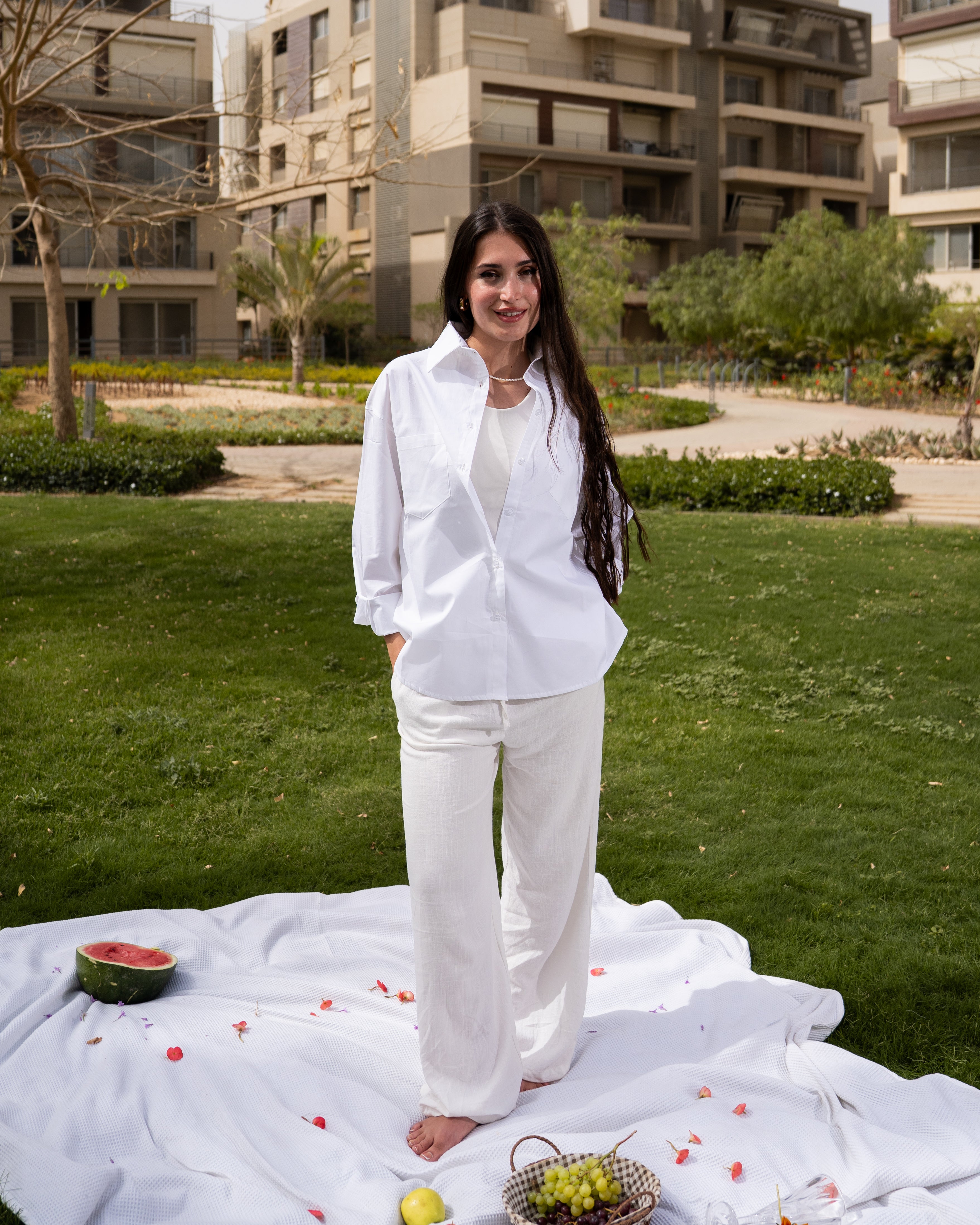 White poplin shirt