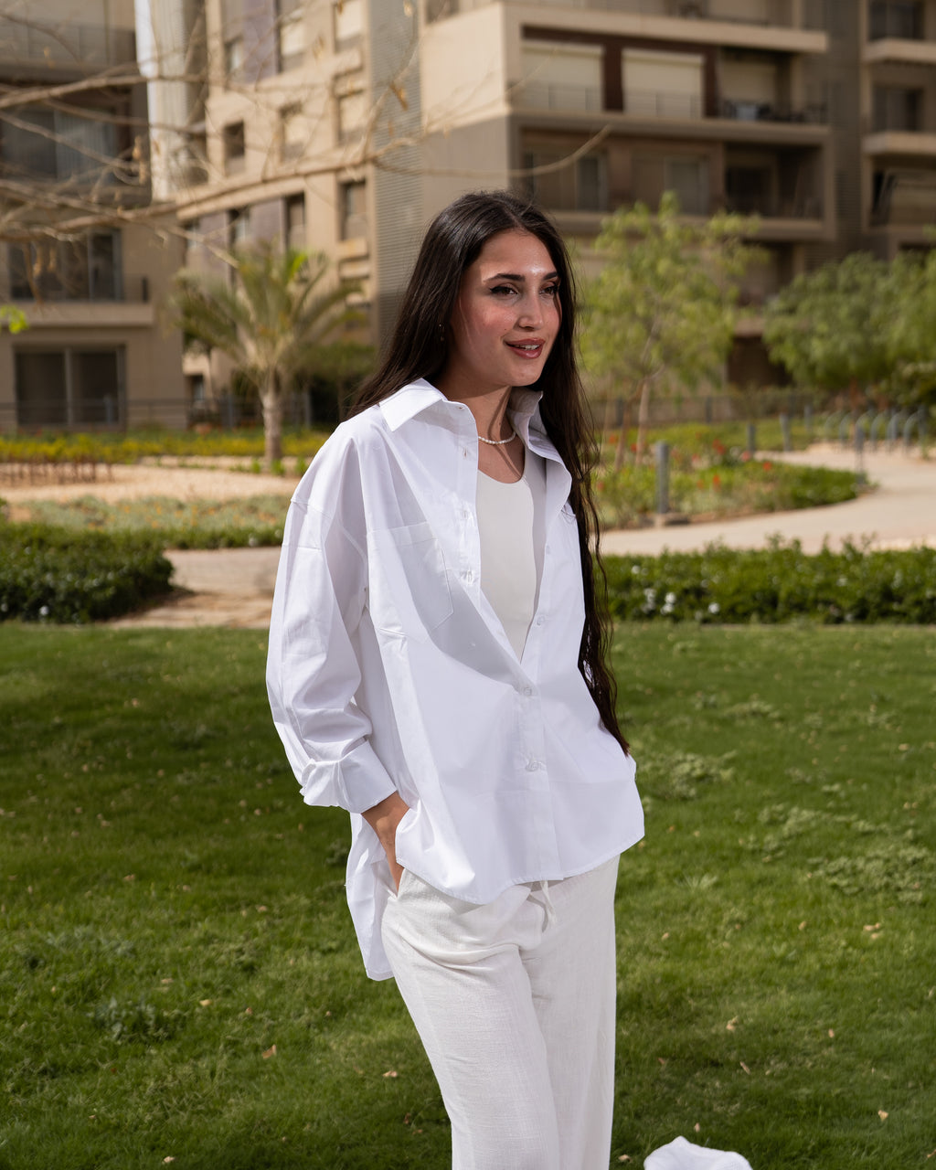 White poplin shirt