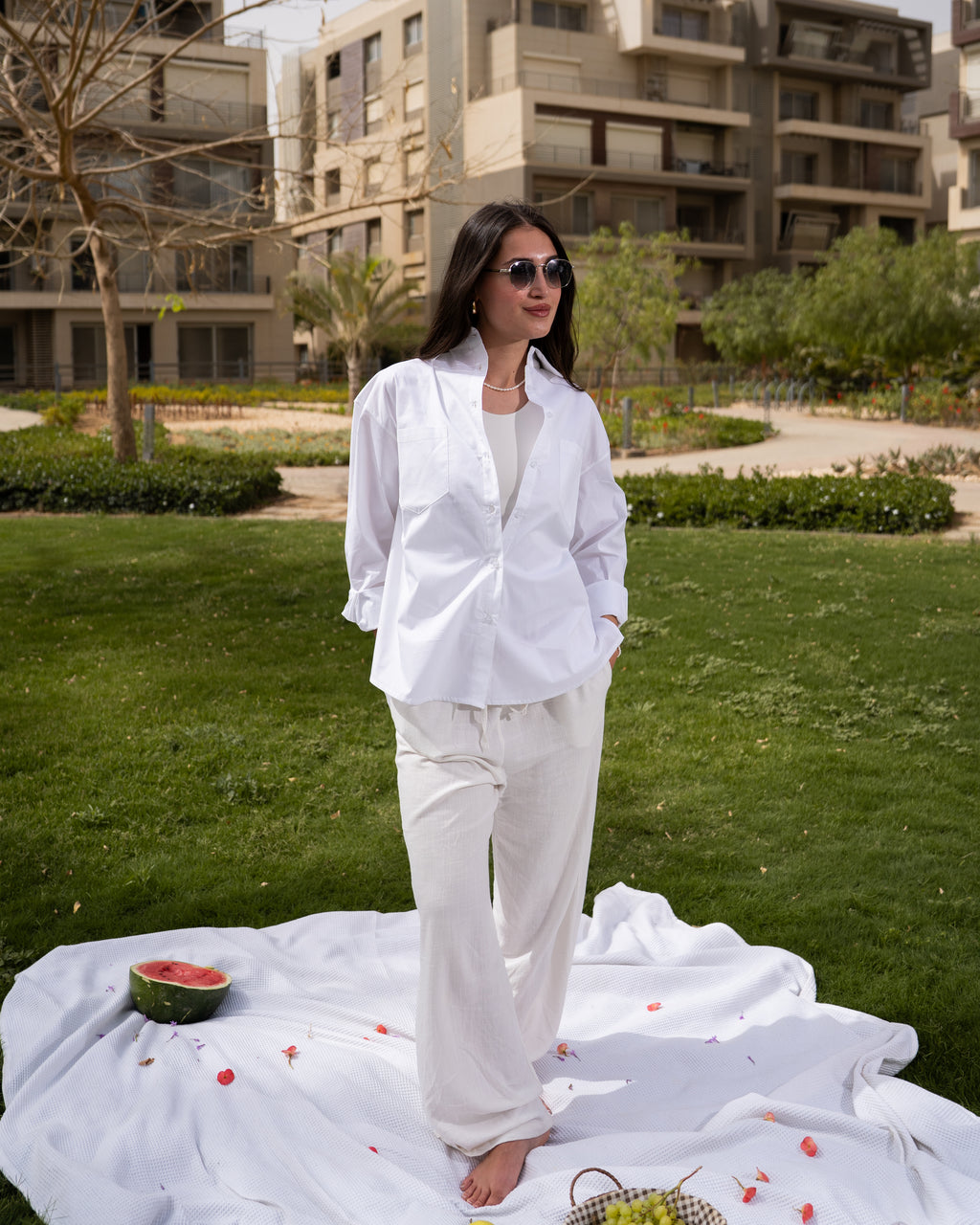 White poplin shirt