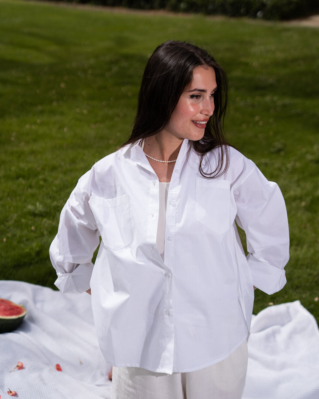 White poplin shirt