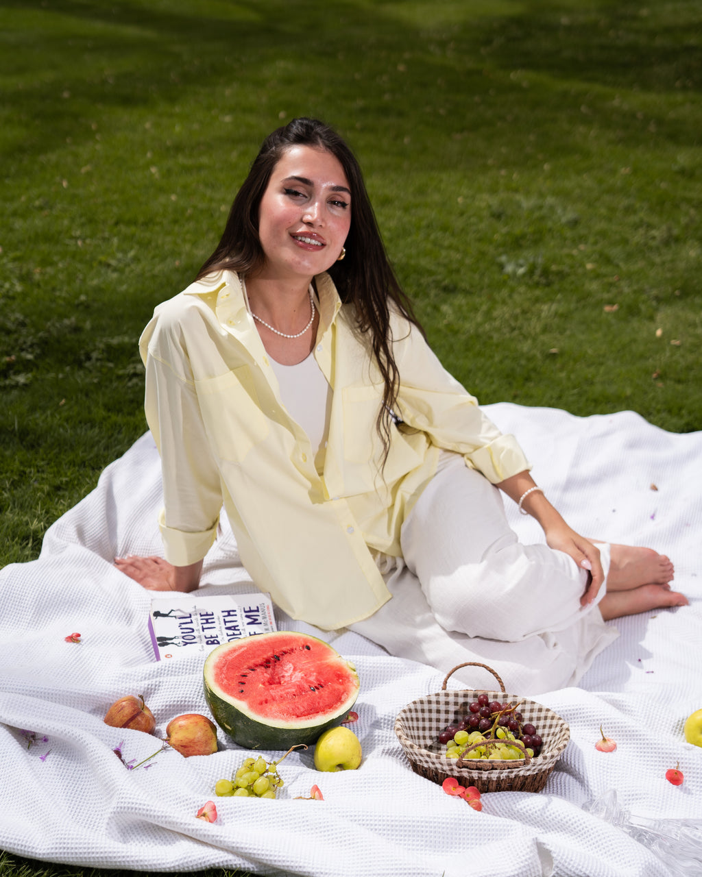 Yellow poplin shirt