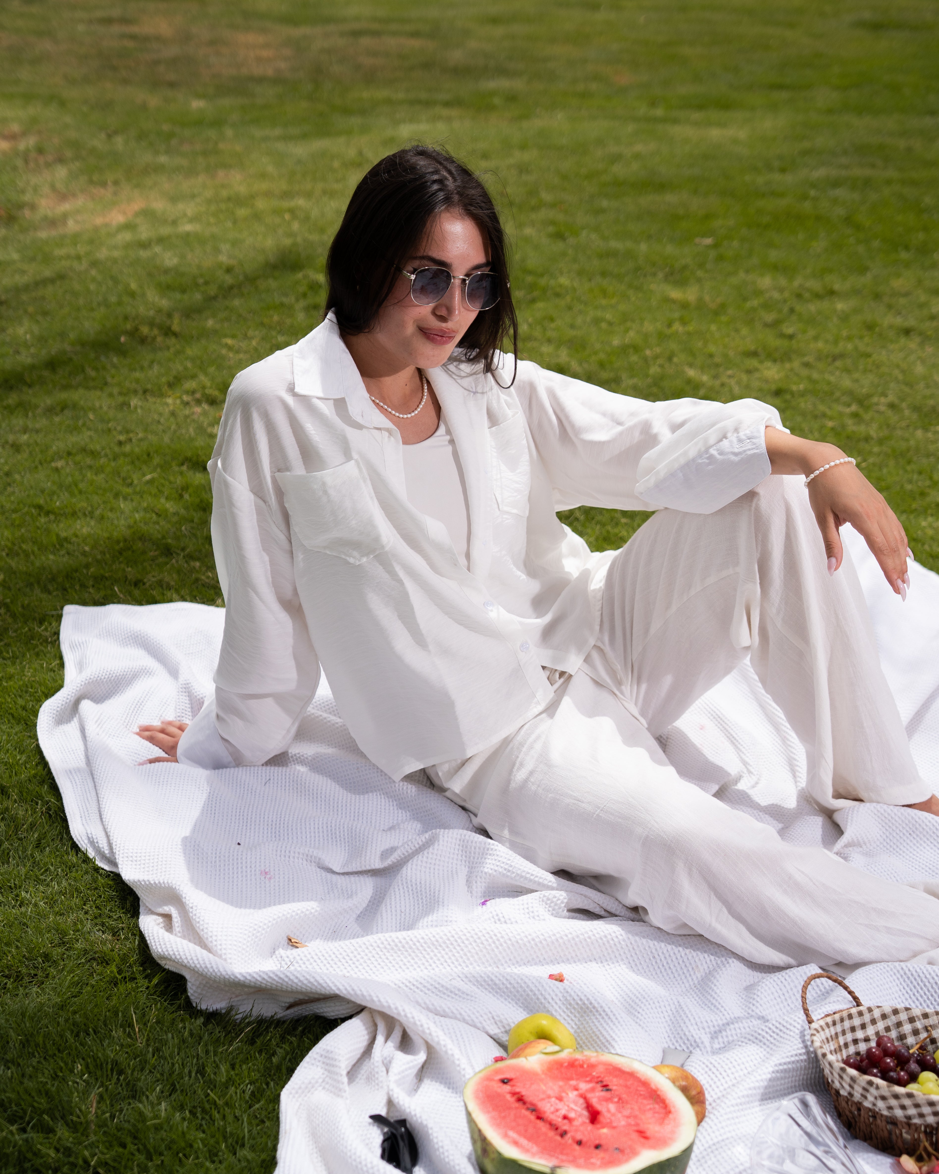 White linen shirt