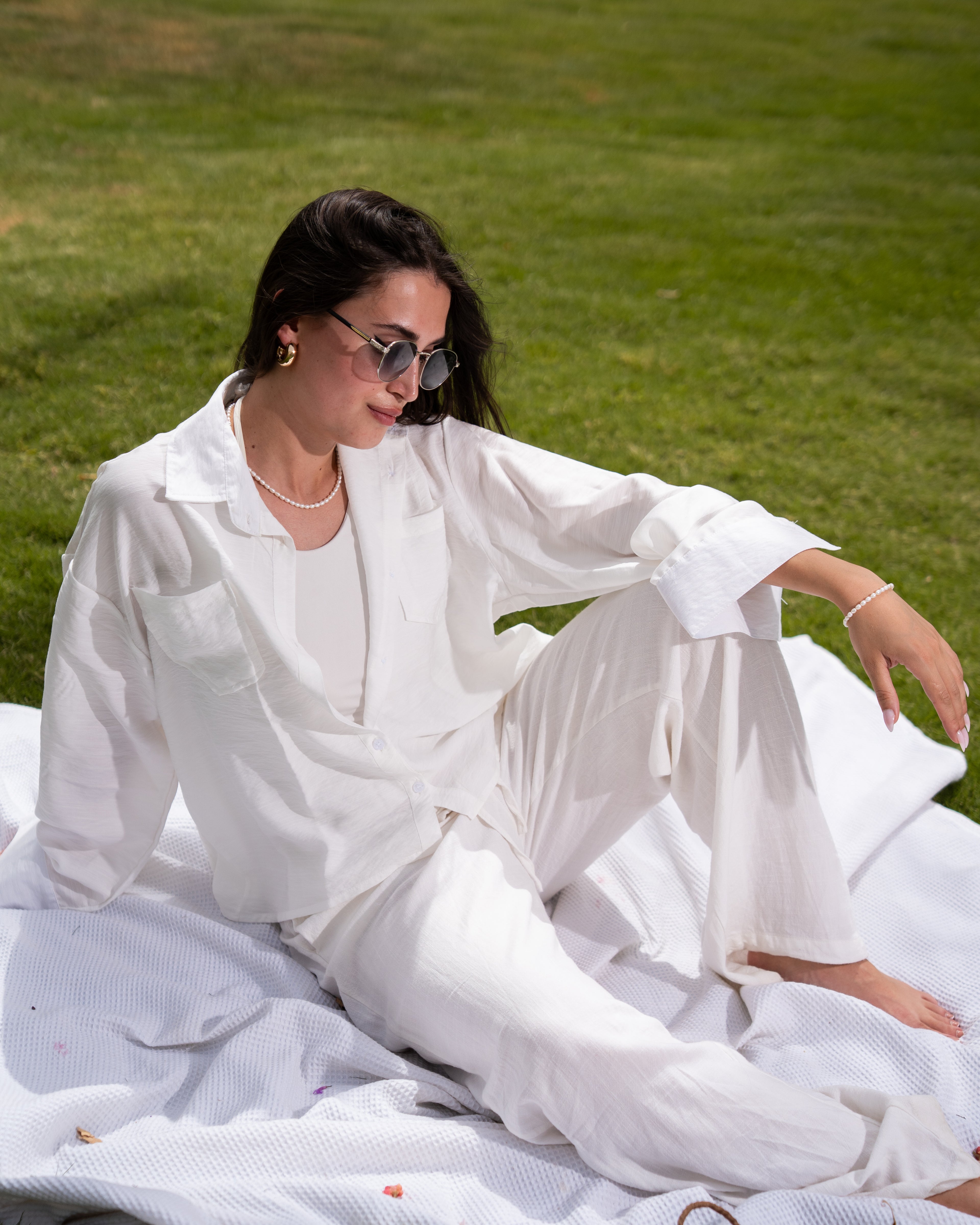 White linen shirt