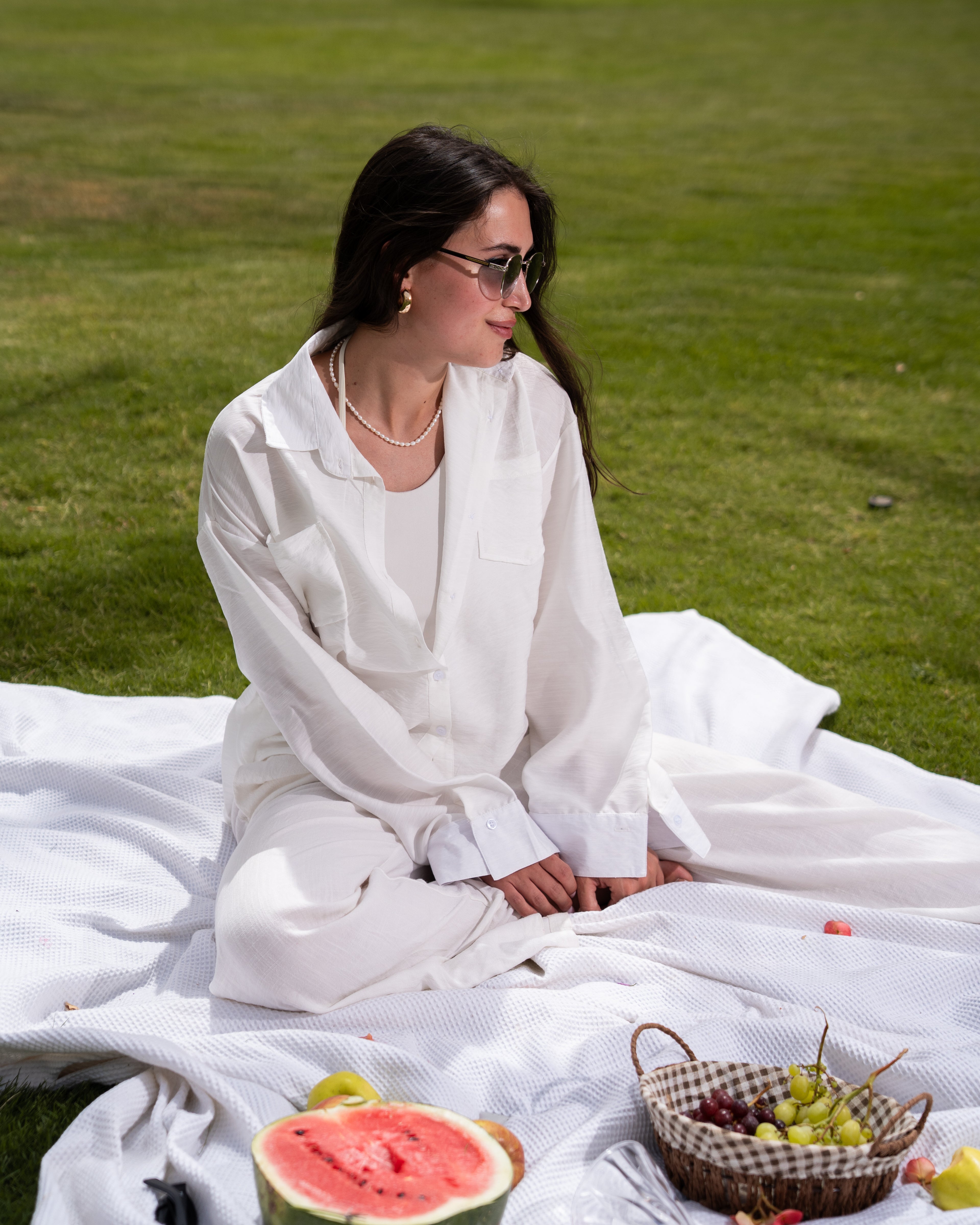 White linen shirt
