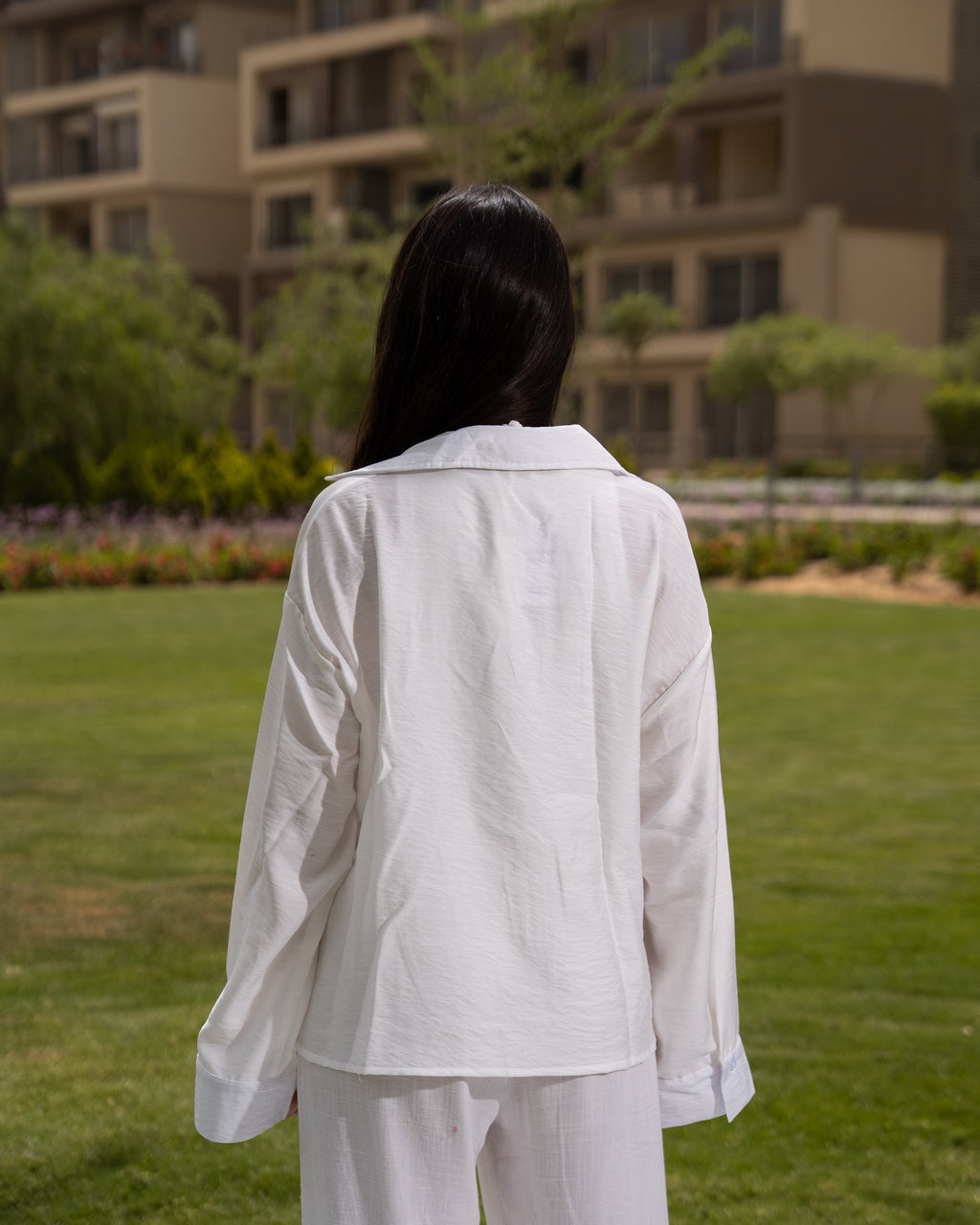 White linen shirt