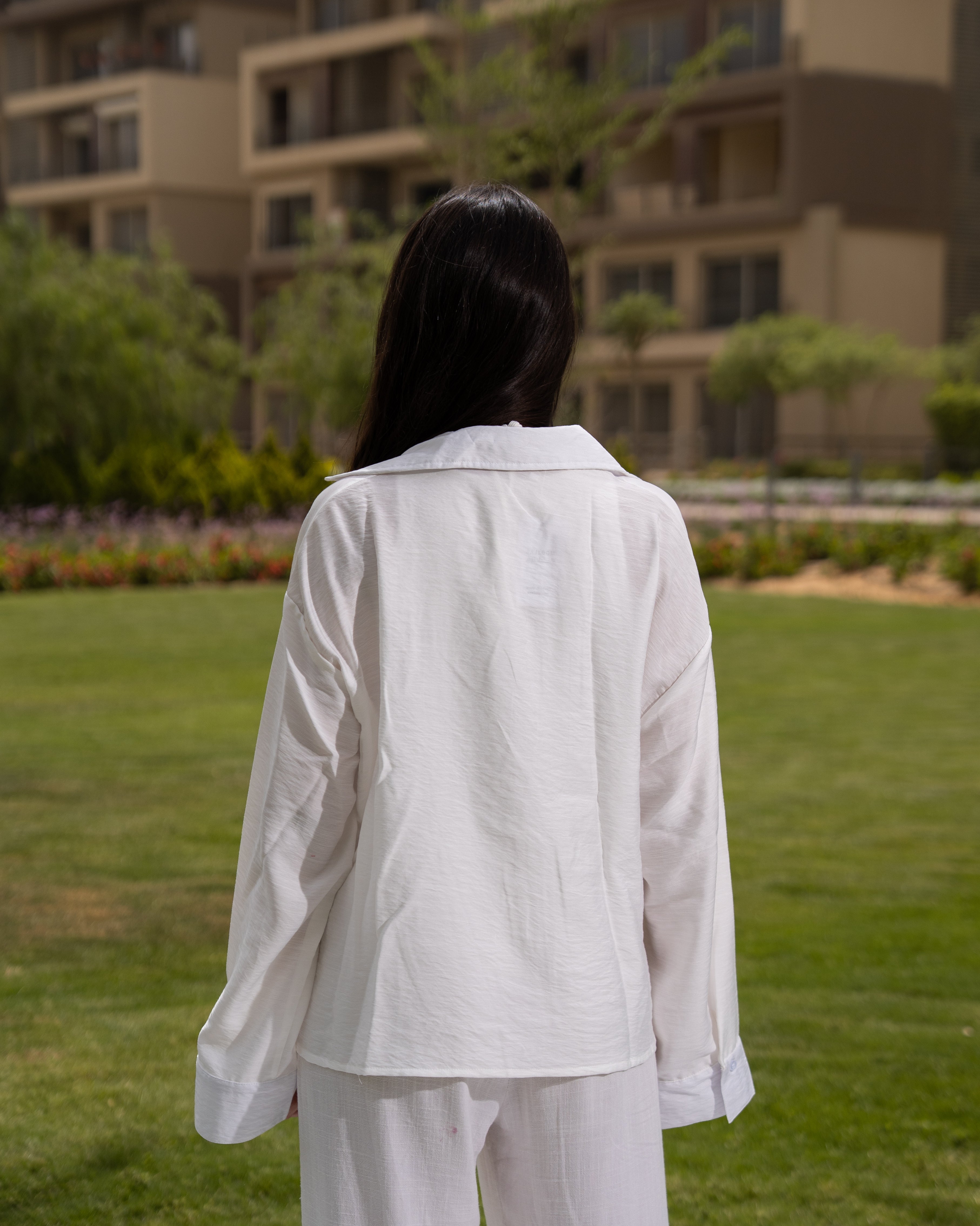 White linen shirt